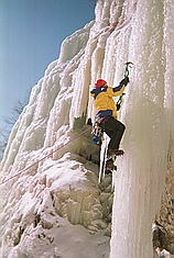 Greg Byam at Pitch Off Right (WI 4+)